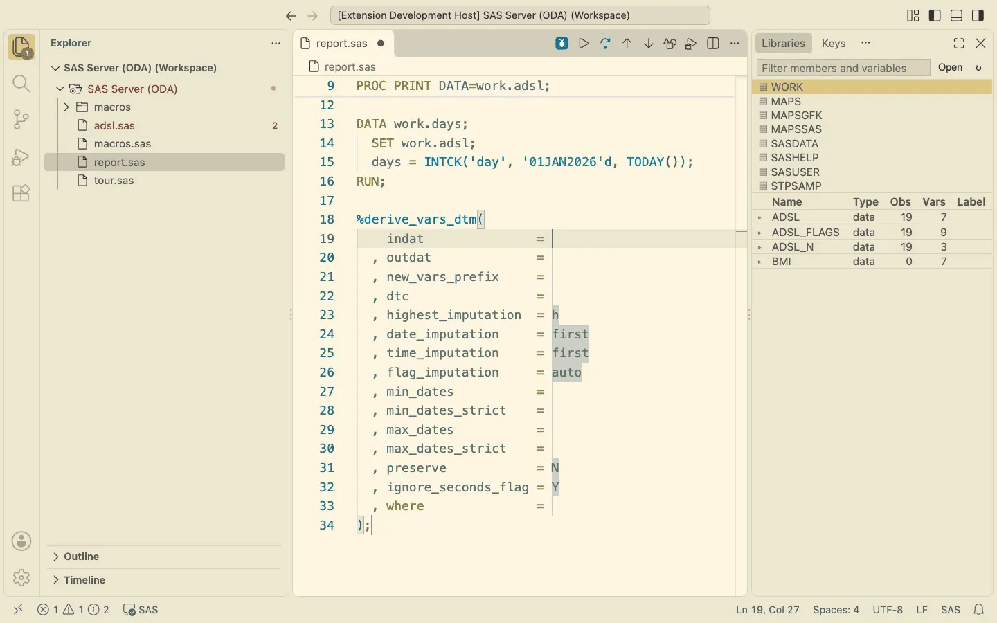 A new call of your macro, every parameter