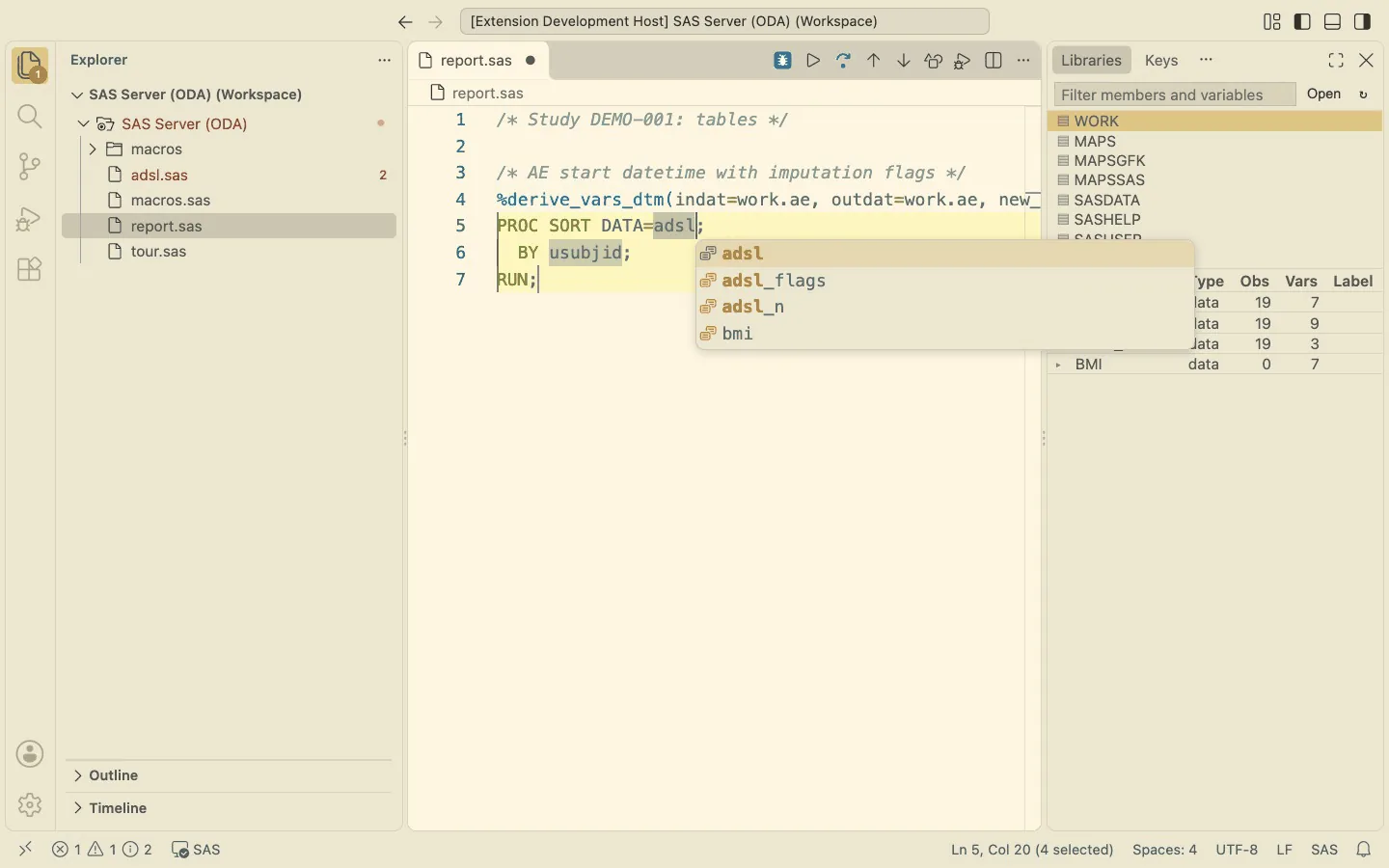 The PROC SORT step written for you